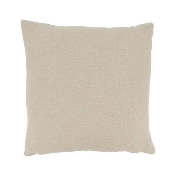 Neutral Embroidered Shell Throw Pillow