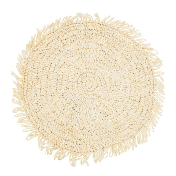 Cream Rustic Raffia Placemats, Set of 4 Kirklands Home