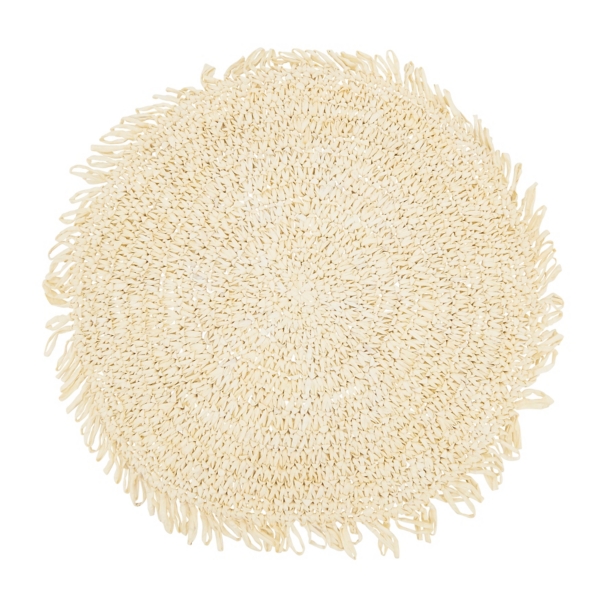 Cream Rustic Raffia Placemats, Set of 4
