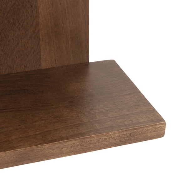 Brown Wood Board Tiered Wall Shelf