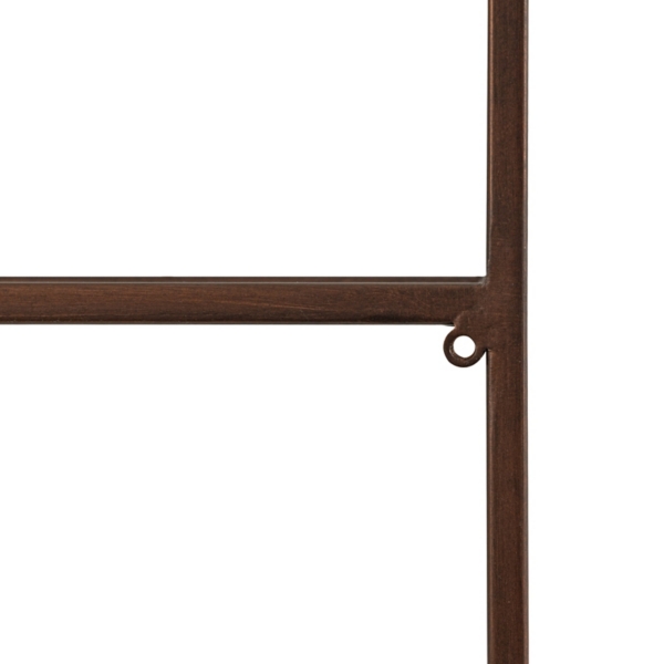 Bronze Metal Scalloped 3-Tier Glass Wall Shelf