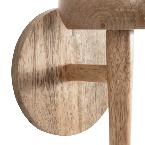 Natural Wood Torch Sconce