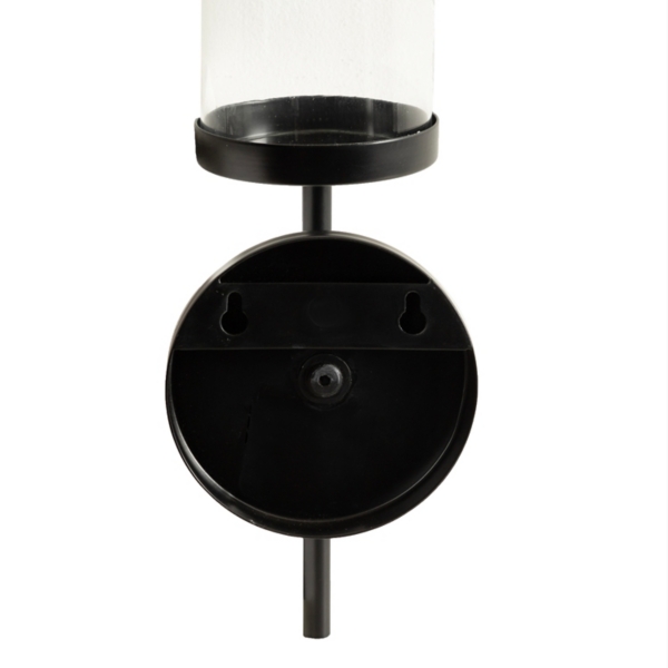 Black Metal Modern Torch Wall Sconce