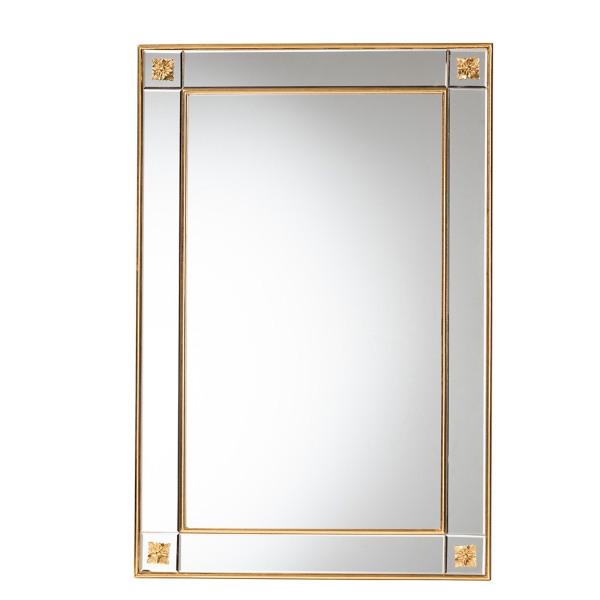 Gold Leaf Embellished Rectangle Wall Mirror Kirklands Home