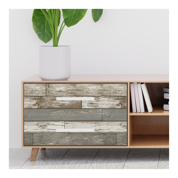 Gray Reclaimed Wood Peel & Stick Wallpaper