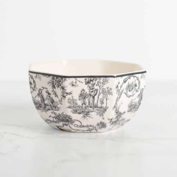 Emery Black Toile Cereal Bowl | Kirklands Home