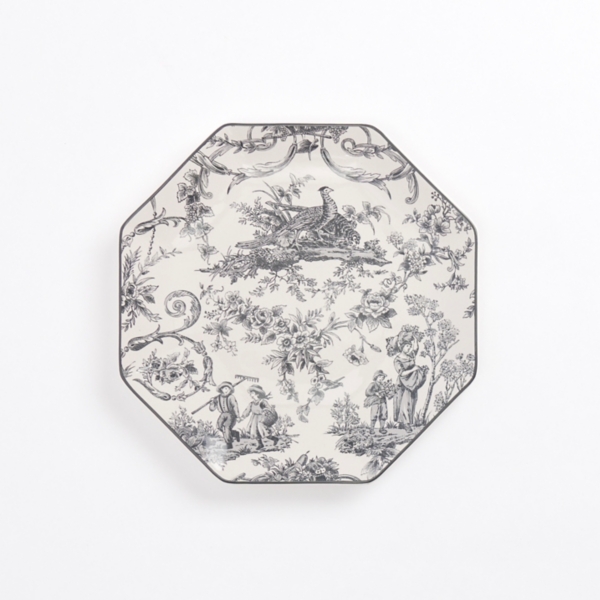 Emery Black Toile Salad Plate | Kirklands Home