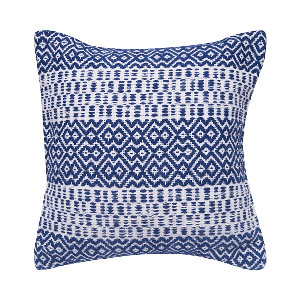 Navy Diamond Stripe Indoor/Outdoor Pillow Kirklands Home
