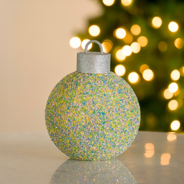 Multicolor Confetti Glitter Ornament, 7 in.