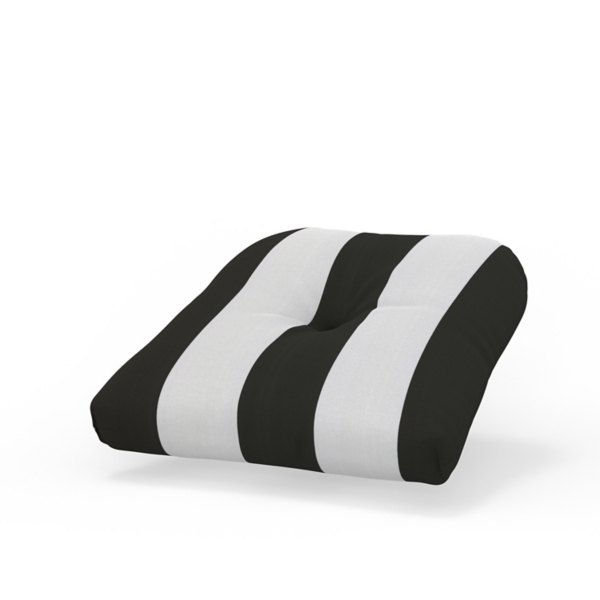 Black White Awning Stripe Outdoor Chair Cushion Kirklands Home