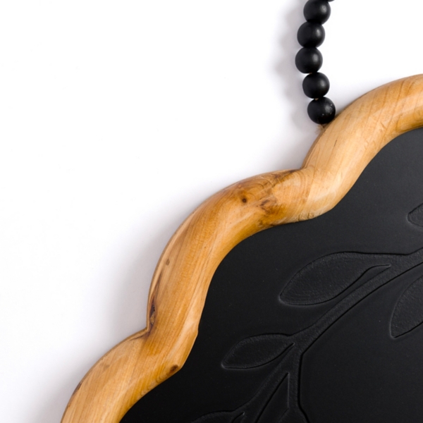 Black Scalloped Monogram C Wall Plaque