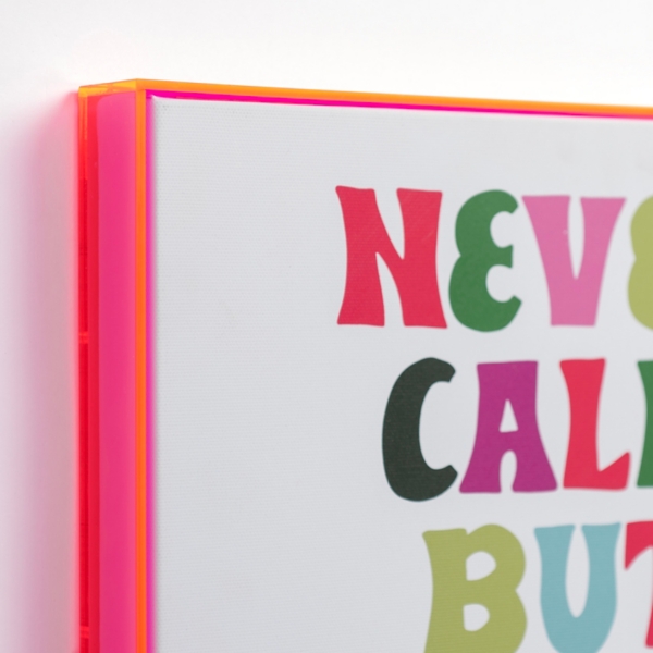 Never Calm Always Bright Framed Canvas Print