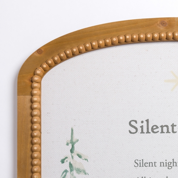 Silent Night Arch Beaded Wall Plaque