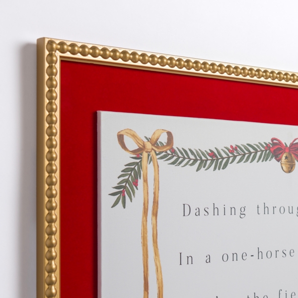Dashing Through the Snow Velvet Framed Art Print