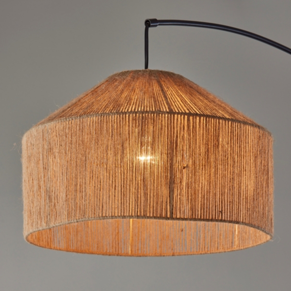 Amalfi Natural Rope Shade Arch Floor Lamp