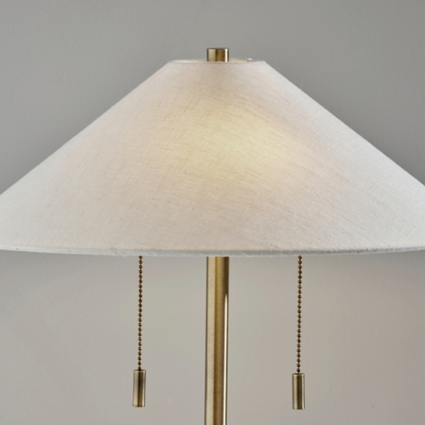 Antique Brass Empire Shade Clare Table Lamp