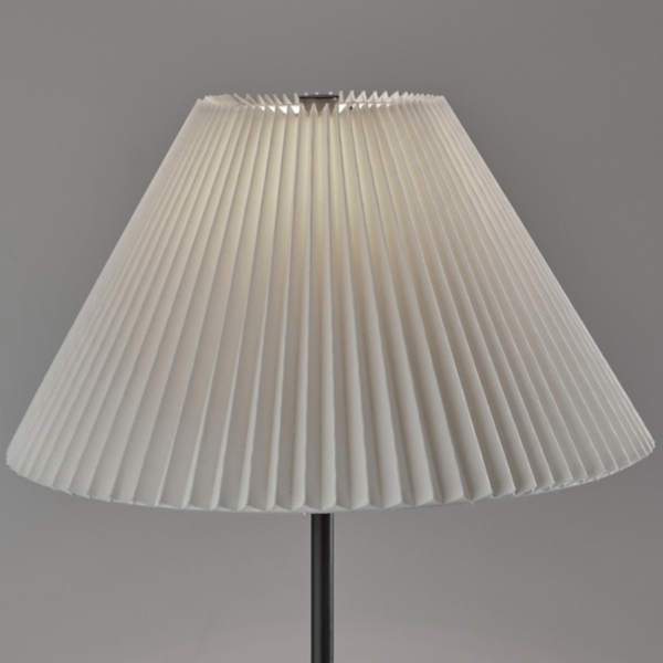 Black Pleated Empire Shade Jeremy Floor Lamp