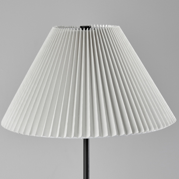 Black Pleated Empire Shade Jeremy Floor Lamp
