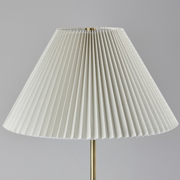 Brass Pleated Empire Shade Jeremy Floor Lamp