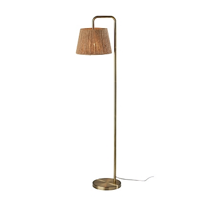 Black Arched Rope Lampshade Floor Lamp