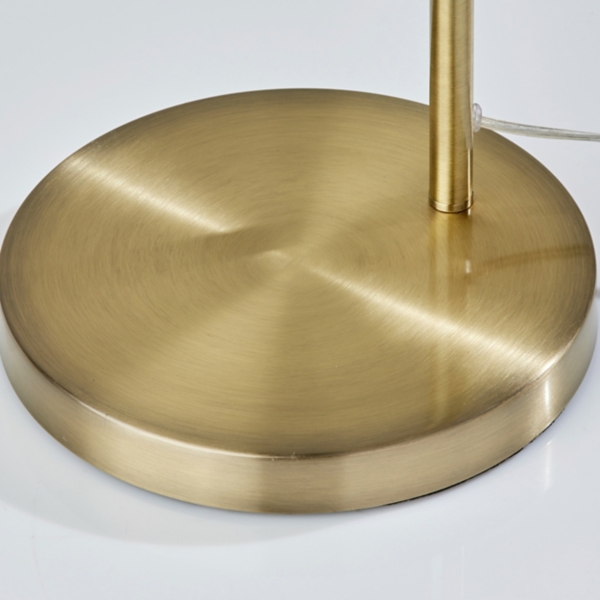 Brass Arched Rope Lampshade Floor Lamp