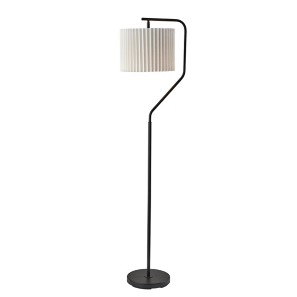 Black Pleated Shade Floor Lamp | Kirklands Home