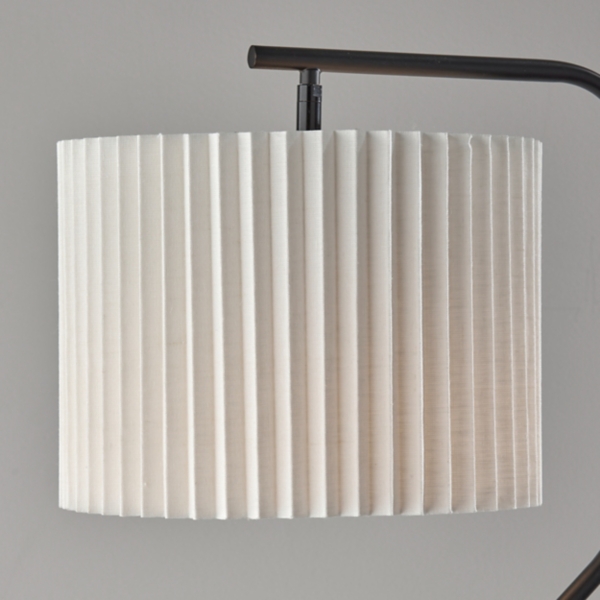 Black Pleated Shade Floor Lamp