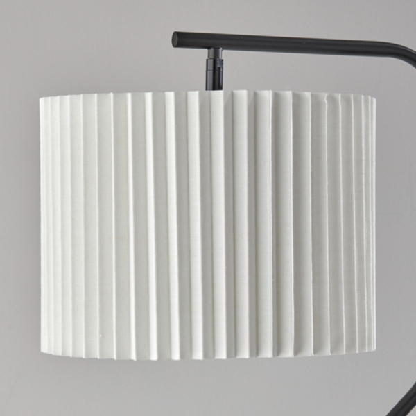 Black Pleated Shade Floor Lamp
