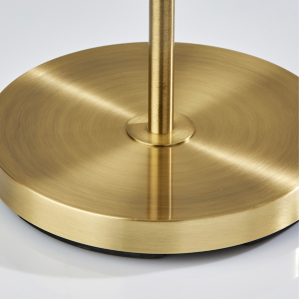 Antique Brass Pleated Shade Floor Lamp