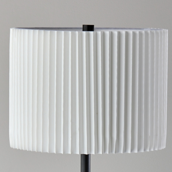 Eli Black Pleated Shade Floor Lamp