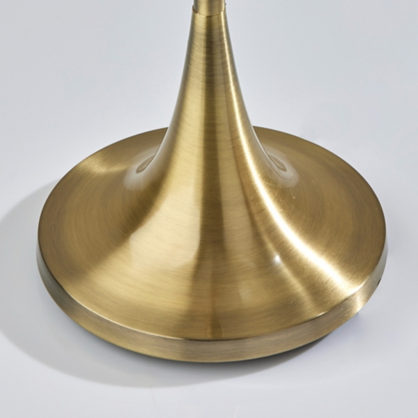 Eli Antique Brass Pleated Shade Floor Lamp