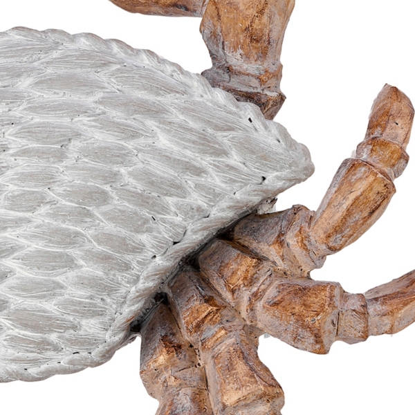 Ash Gray Woven Crab Statue