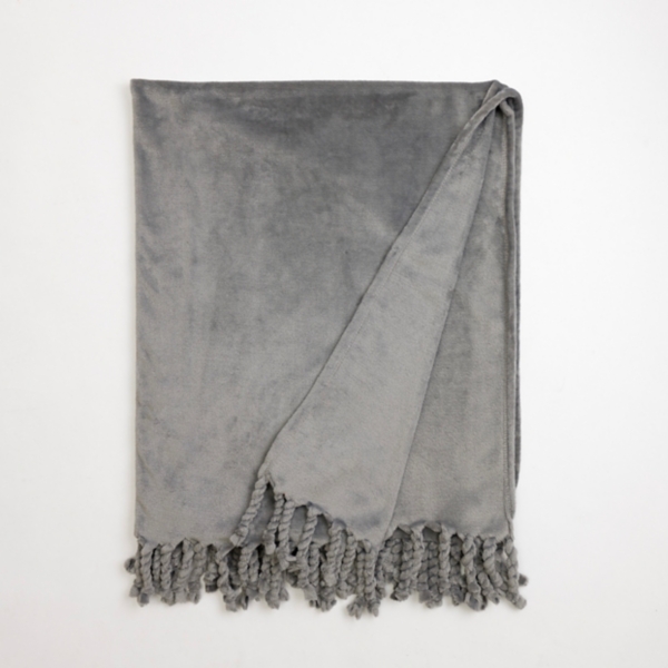 Gray Perfectly Plush Throw Kirklands Home - Main Image