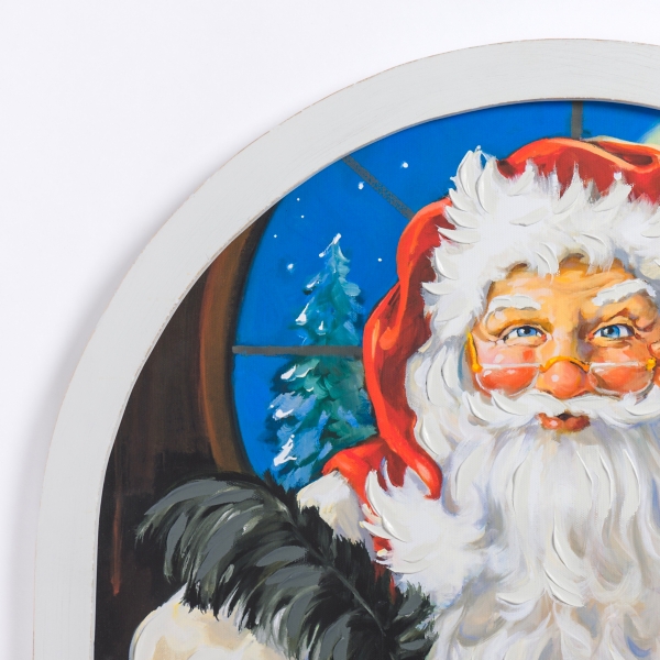 Holly Santa Writing List Framed Art Print