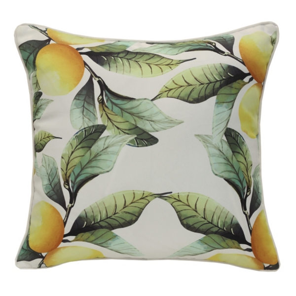 Lemon Print Outdoor Pillow