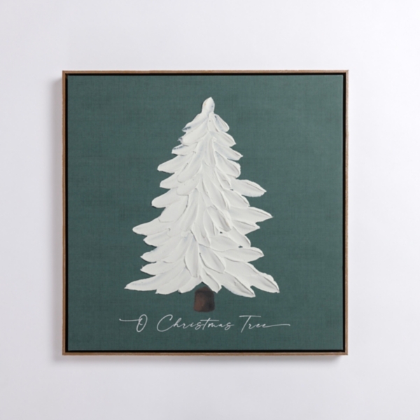 O Christmas Tree Stucco Framed Canvas Print