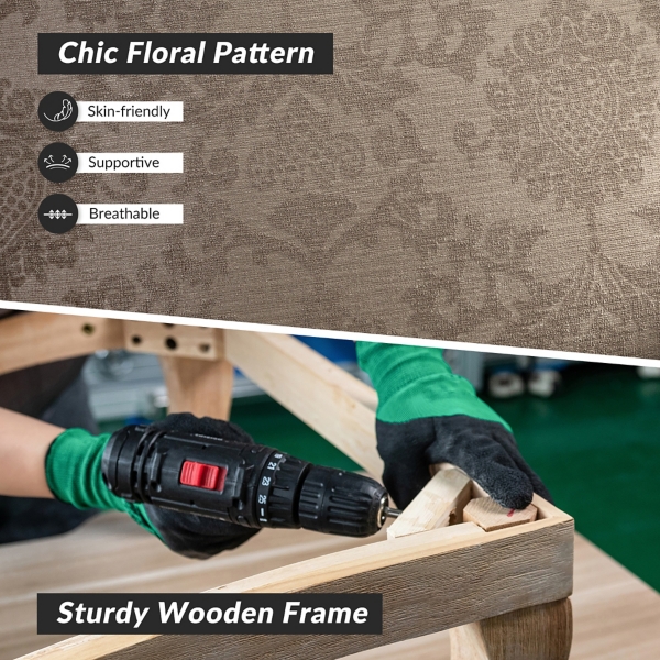 Floral Brocade Wingback Ella Armchair