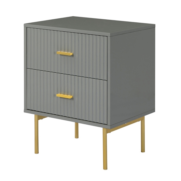 Gray and Gold Modern Ceandro Nightstand Kirklands Home
