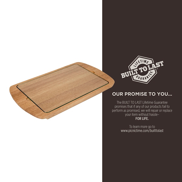 Tennessee Volunteers Wood and Glass Serving Board