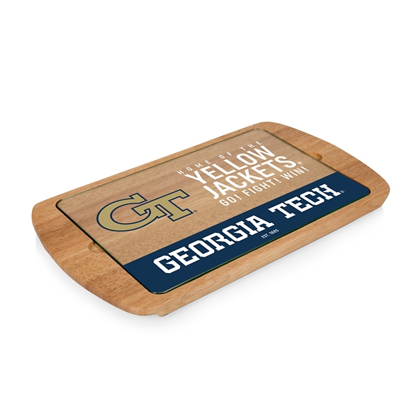Georgia Tech Wood and Glass Serving Board