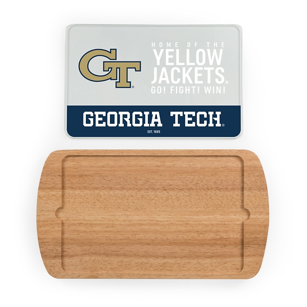 Georgia Tech Wood and Glass Serving Board