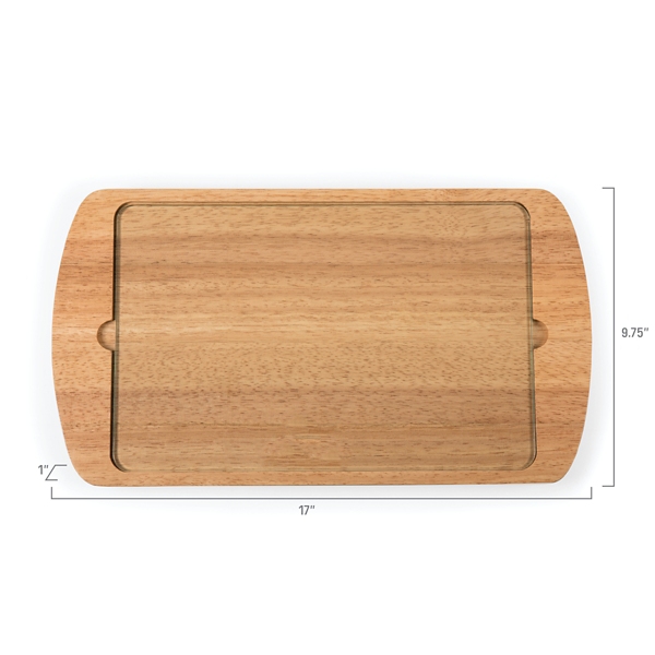 Texas A&M Aggies Wood and Glass Serving Board