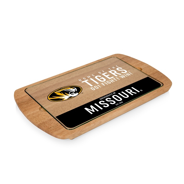 Missouri Tigers Wood and Glass Serving Board