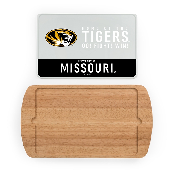 Missouri Tigers Wood and Glass Serving Board