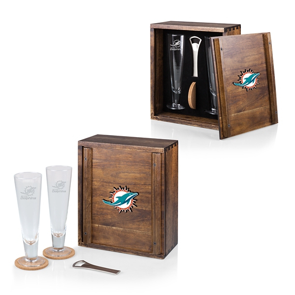 Acacia Miami Dolphins Beer Glass Set