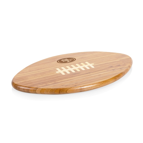 San Francisco 49ers Bamboo Football Cutting Board
