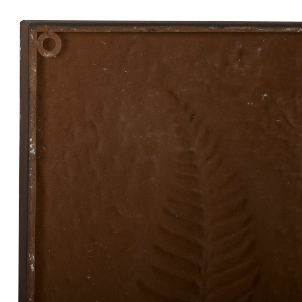 Embossed Metal Leaves Wall Plaques, Set of 2