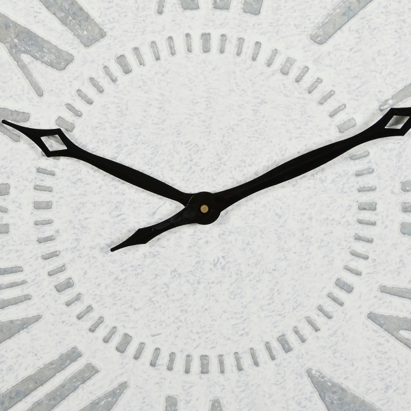 Square Galvanized Metal Wall Clock