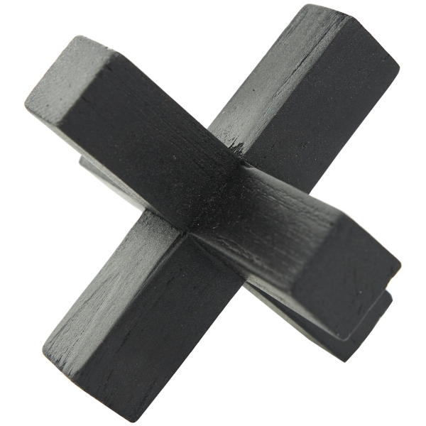 Wooden Black & White 3D Tic Tac Toe Set