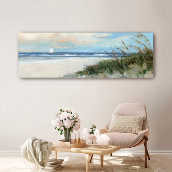 Oak Island Sunrise Canvas Art Print, 60x20 in.